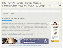Tablet Screenshot of lifefromanyangle.com